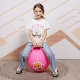 Мяч - прыгун с ручкой ONLYTOP «Корги», d=45 см, розовый