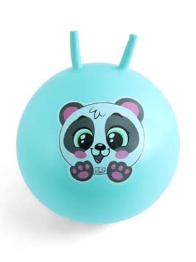 Мяч - прыгун с рожками «Панда», d=45 см, бирюзовый