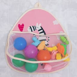 Сетка для хранения игрушек в ванной с петелькой «Зебра»
