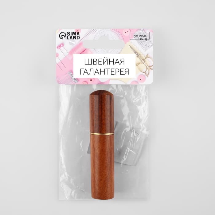 Игольница-туба, 8.5×1.7×1.7 см, коричневая