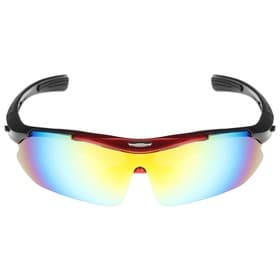 Очки велосипедные, со сменными линзами, в кейсе, красные