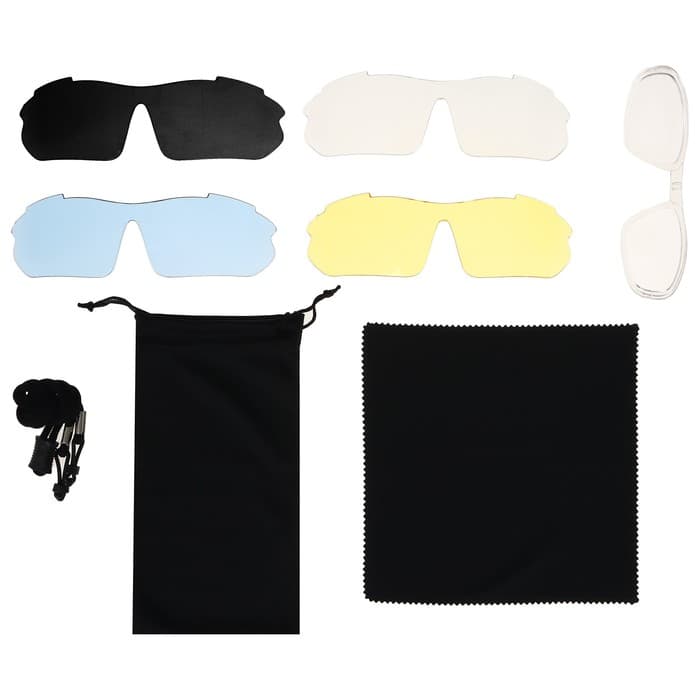 Очки велосипедные, со сменными линзами, в кейсе, красные