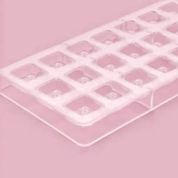 Форма для конфет и шоколада KONFINETTA «Клевер», 27.5×17.5×2.5 см, 21 ячейка 2.5×2.5×1 см, пластик, прозрачная