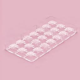 Форма для конфет и шоколада KONFINETTA «Клевер», 27.5×17.5×2.5 см, 21 ячейка 2.5×2.5×1 см, пластик, прозрачная