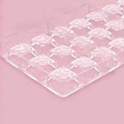 Форма для конфет и шоколада KONFINETTA «Клевер», 27.5×17.5×2.5 см, 21 ячейка 2.5×2.5×1 см, пластик, прозрачная