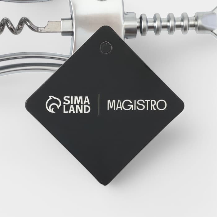 Штопор для вина Magistro Volt, h=18.5 см, серебристый