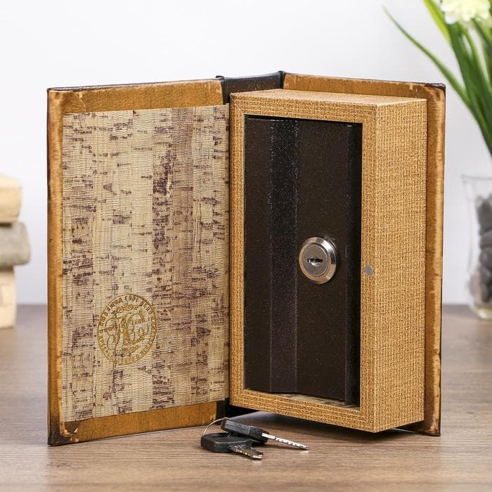 Шкатулка книга - сейф «Классика русской охоты», дерево, с замком, 17×11×5 см
