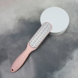 Пилка для пяток, овальная, лазерная, двусторонняя, 23 см, розовая