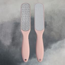 Пилка для пяток, овальная, лазерная, двусторонняя, 23 см, розовая