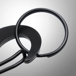 Карабин с кольцом для ключей и открывашкой, чёрный 5 см