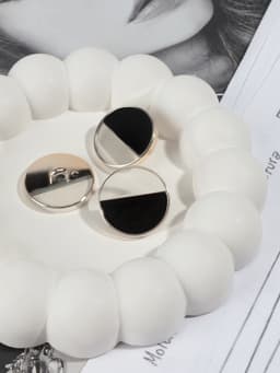 Пуговицы на ножке, пластиковые, d=25 мм, набор 5 шт., чёрные