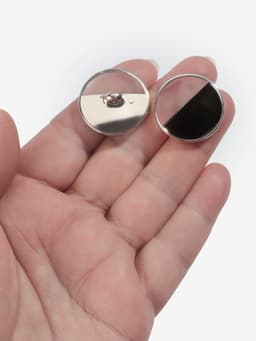 Пуговицы на ножке, пластиковые, d=25 мм, набор 5 шт., чёрные