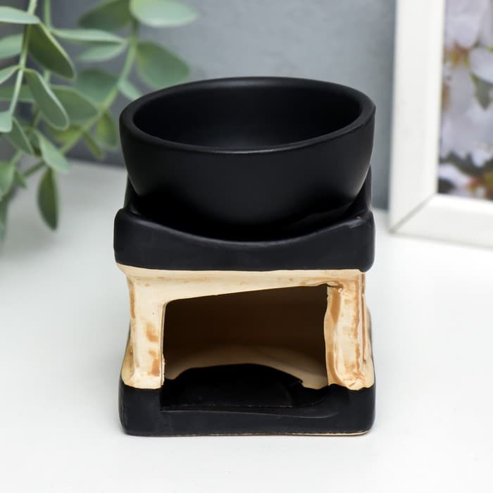 Аромалампа для эфирных масел «Наскальная живопись», керамика, 6.5×6.5×7.7 см, МИКС