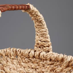 Корзина плетёная для хранения, бамбук, овальная, бежевая, набор 3 шт.