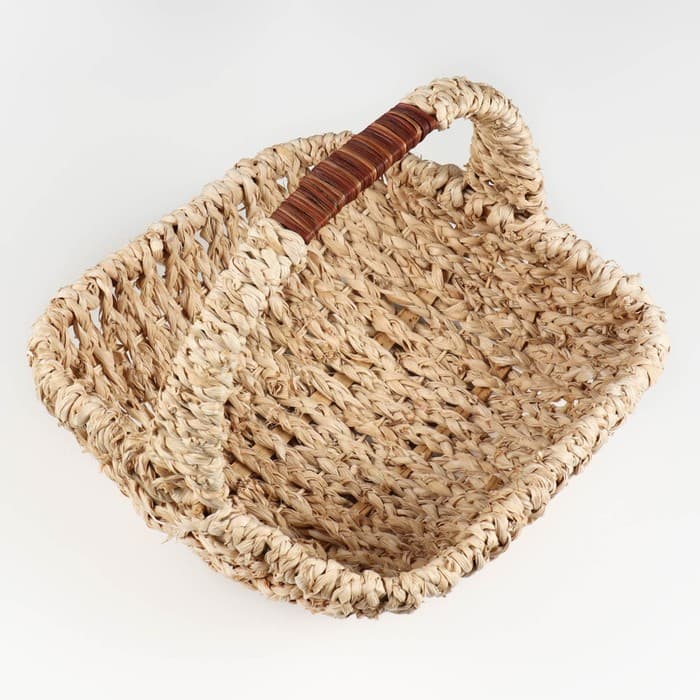 Корзина плетёная для хранения, бамбук, овальная, бежевая, набор 3 шт.