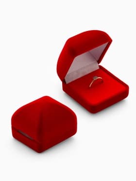 Футляр под серьги, кольцо «Традиции», бархатный, 4.5×5 см, красный