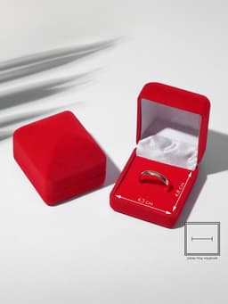 Футляр под серьги, кольцо «Традиции», бархатный, 4.5×5 см, красный