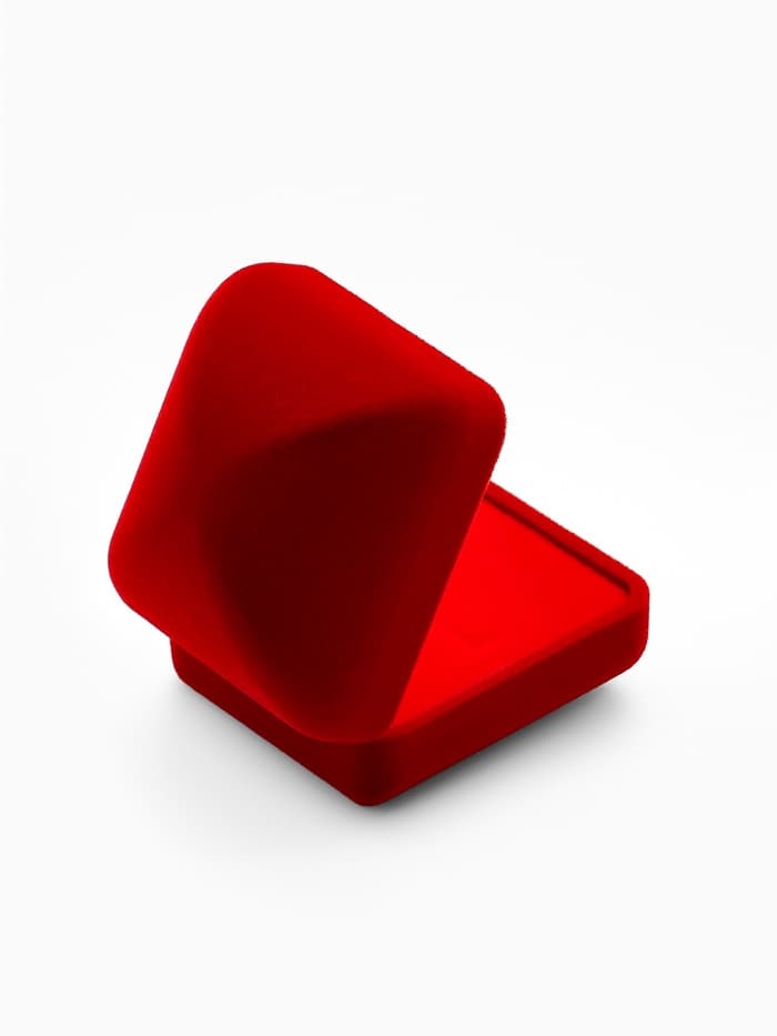 Футляр под серьги, кольцо «Традиции», бархатный, 4.5×5 см, красный