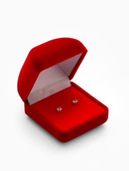 Футляр под серьги, кольцо «Традиции», бархатный, 4.5×5 см, красный