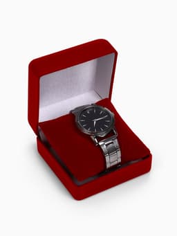 Футляр бархатный под браслет, часы «Классика», 9×9.5 см, красный