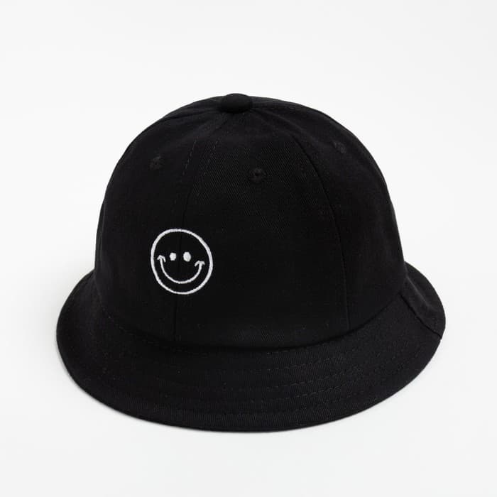 Панама детская MINAKU «Смайл», размер 48, чёрная