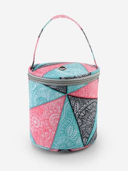 Сумка-футляр «Цветы», 1 люверс, d = 14×14.5 см, цвет разноцветный