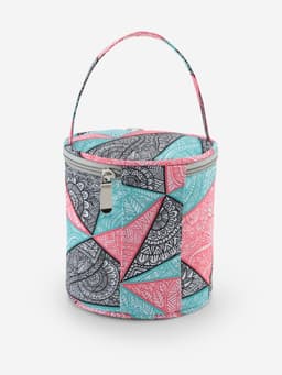 Сумка-футляр «Цветы», 1 люверс, d = 14×14.5 см, цвет разноцветный