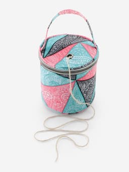 Сумка-футляр «Цветы», 1 люверс, d = 14×14.5 см, цвет разноцветный