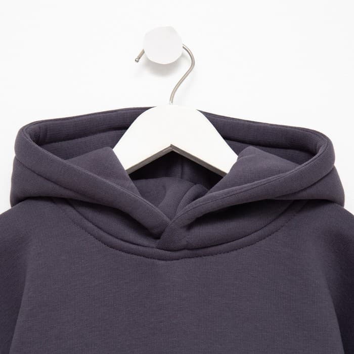 Костюм для мальчика с начёсом: худи, брюки, MINAKU: Basic Line KIDS, серый, рост 110 см