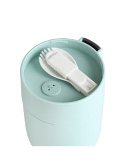 Ланч бокс TAKE IT EASY «В школу», 450 мл, 12.3×9.2 см, с приборами, сохраняет тепло 6 часов, нержавеющая сталь, голубой