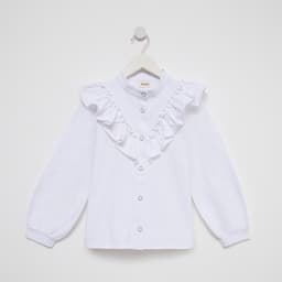 Блузка для девочки MINAKU: Cotton collection, белая, рост 152 см