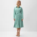 Платье миди женское MINAKU: Casual collection, зелёное, размер 42