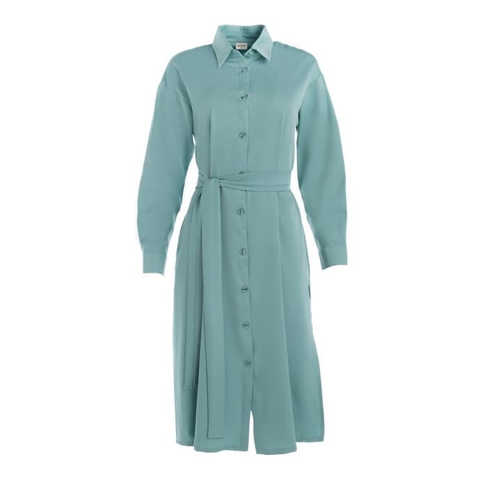 Платье миди женское MINAKU: Casual collection, зелёное, размер 44