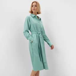 Платье миди женское MINAKU: Casual collection, зелёное, размер 46