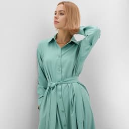 Платье миди женское MINAKU: Casual collection, зелёное, размер 52