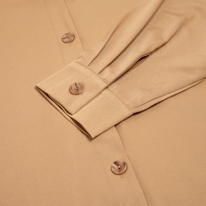 Платье миди женское MINAKU: Casual collection, бежевое, размер 46