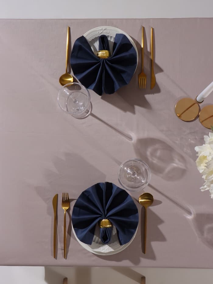 Набор салфеток с декоративными кольцами «Этель» Grey pleasure, 40×40 см - 2 шт., 100% хлопок, саржа 190 г/м²