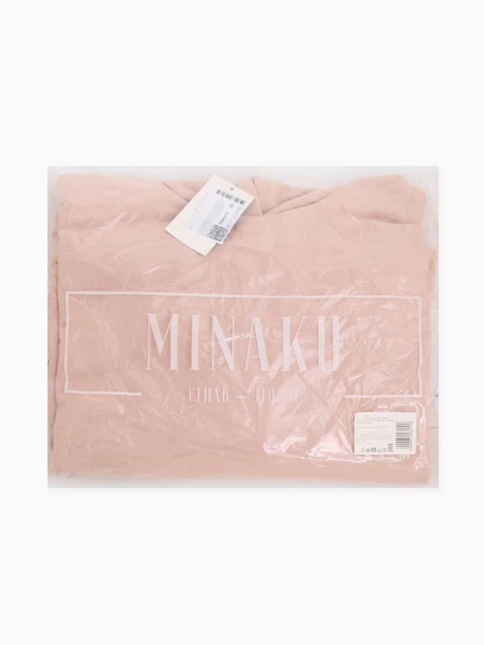 Худи женское MINAKU: Casual Collection, бежевое, размер 42-44