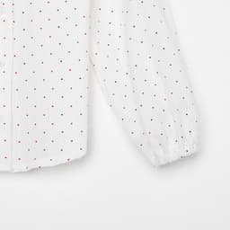 Рубашка для девочки в горошек MINAKU: Cotton collection, белая, рост 110 см