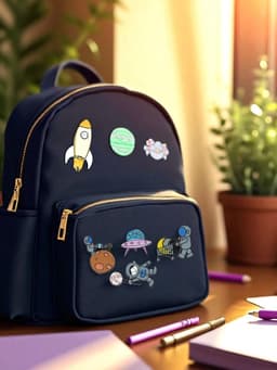 Набор значков (4 шт.) «Космос», цветные в чёрном металле