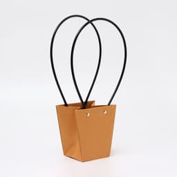 Сумка для цветов крафт влагостойкая, 12×12 - 8×8 - 12.5 см