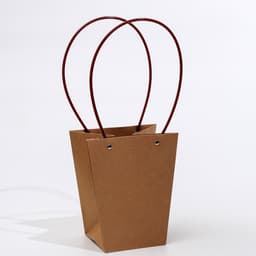 Сумка для цветов крафт влагостойкая, 17×17 - 11.5×11.5 - 20