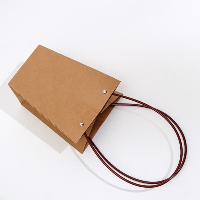 Сумка для цветов крафт влагостойкая, 17×17 - 11.5×11.5 - 20