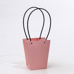 Сумка для цветов розовая влагостойкая, 17×17 - 11.5×11.5 - 20 см