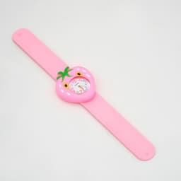 Часы наручные детские «Клубничка», кварцевые, ремешок силикон, розовые