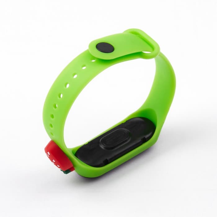 Часы наручные электронные «Клубничка», детские, ремешок силикон, зелёные