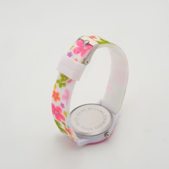 Часы наручные детские «Цветы», кварцевые, ремешок силикон, разноцветные