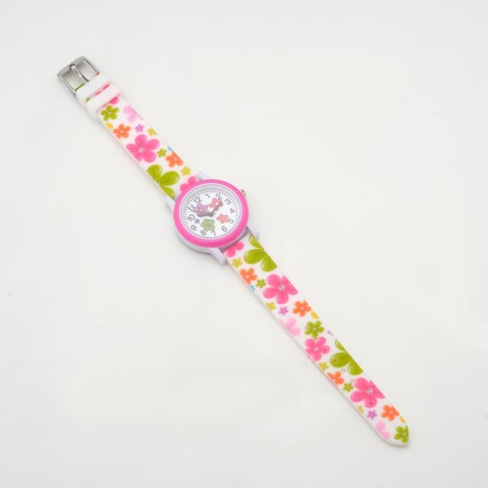 Часы наручные детские «Цветы», кварцевые, ремешок силикон, разноцветные