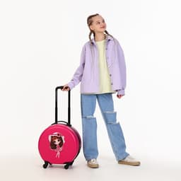 Чемодан детский 33 л (S), отдел на молнии, фуксия