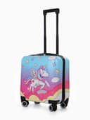 Чемодан детский 20", 41 л, отдел на молнии, с принтом, розовый/разноцветный